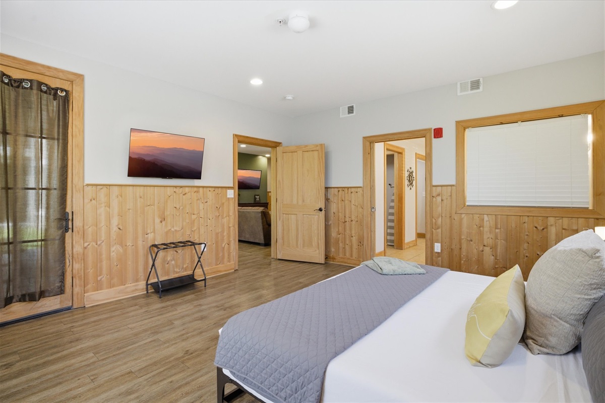 Stretch out and settle into the master suite, where a peaceful atmosphere and spacious layout make it easy to recharge and feel at home. You also have your own private access to the back porch from this room.