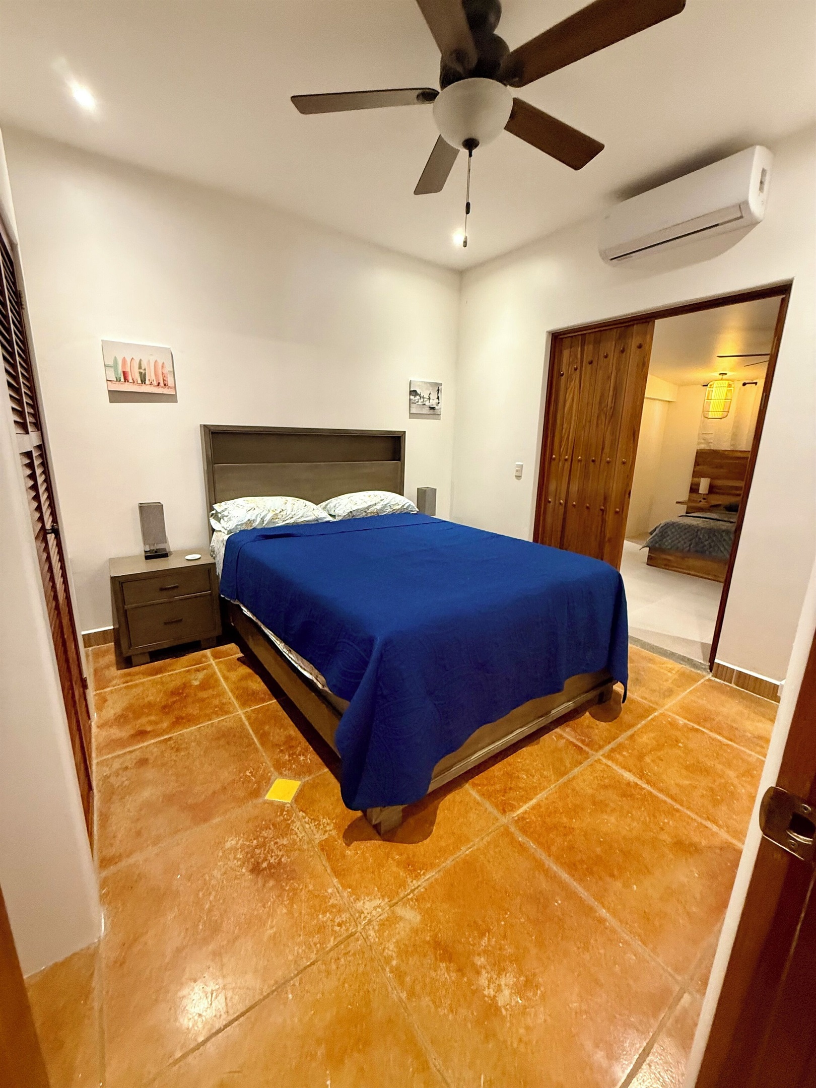 Bedroom 2- Queen bed.  Double doors can open to bedroom 3 or they can locked 