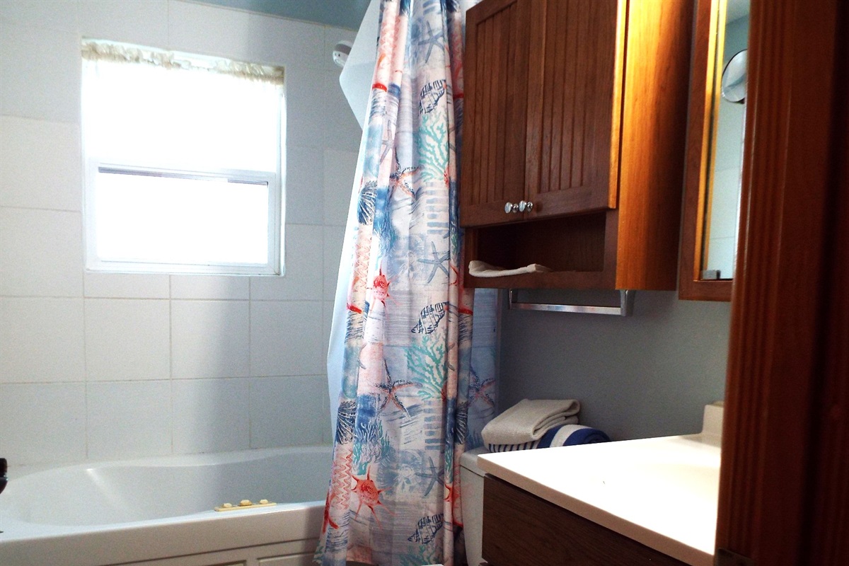 Jacuzzi tub/ shower combo in side A