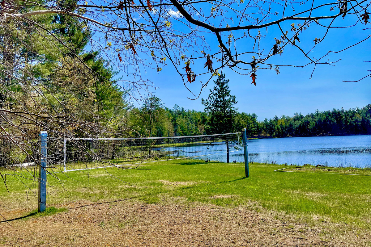 A volleyball net is available at the tranquil Lake Eaton Recreation Area. 