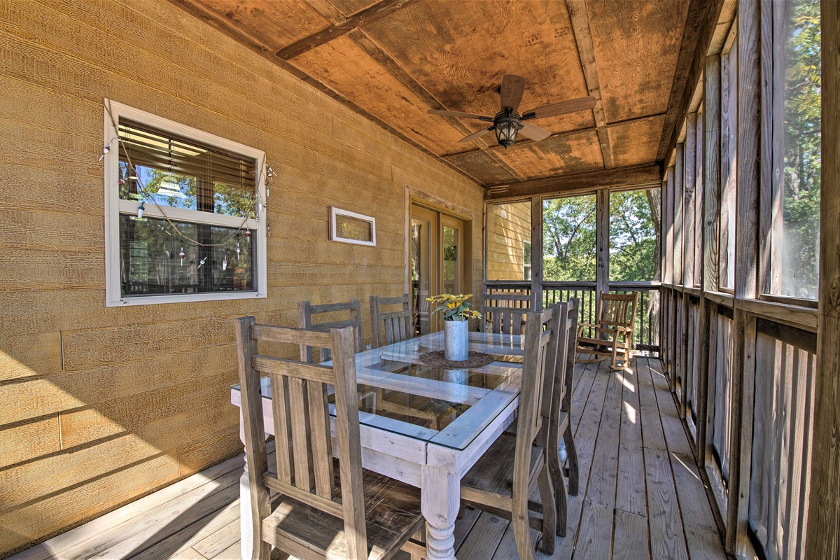 Screened in back porch