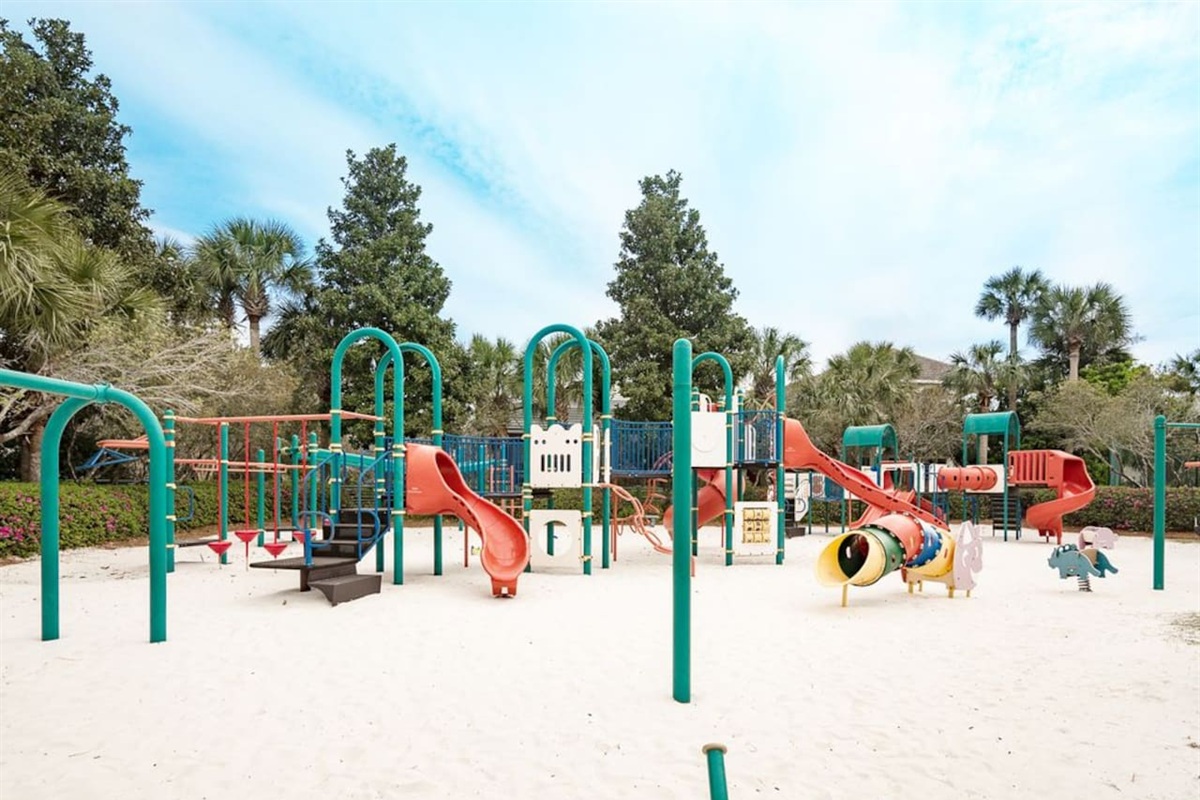 Clubhouse playground with soft, beach-style sand