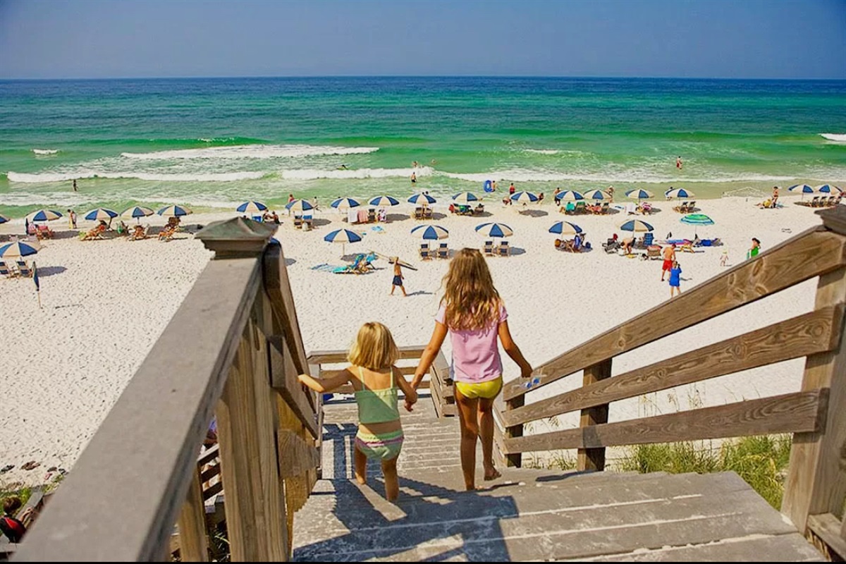 Deeded beach access PLUS  complimentary seasonal trolly service- beach days made easy. 
