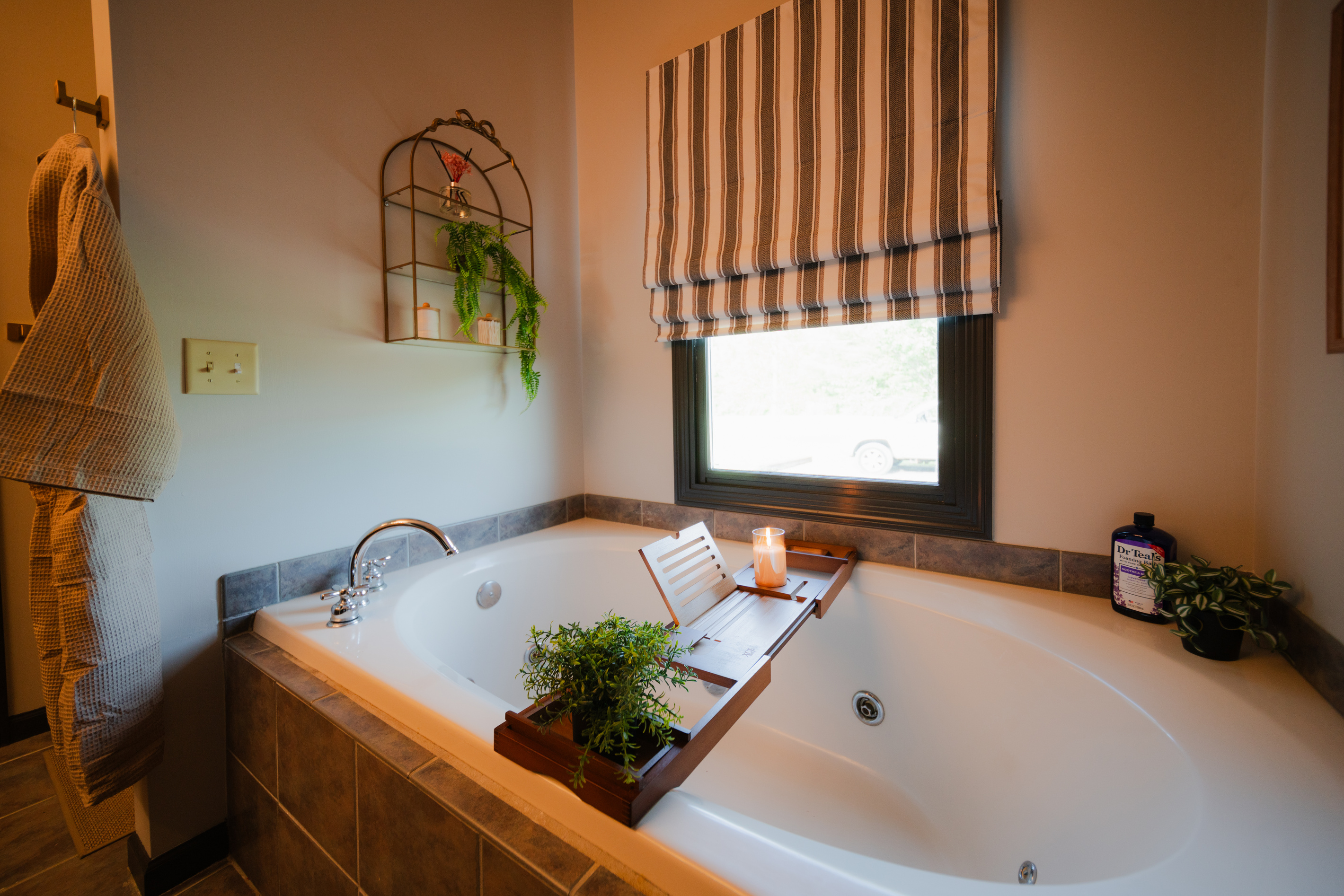 Spa-inspired master bath with a soaking tub.