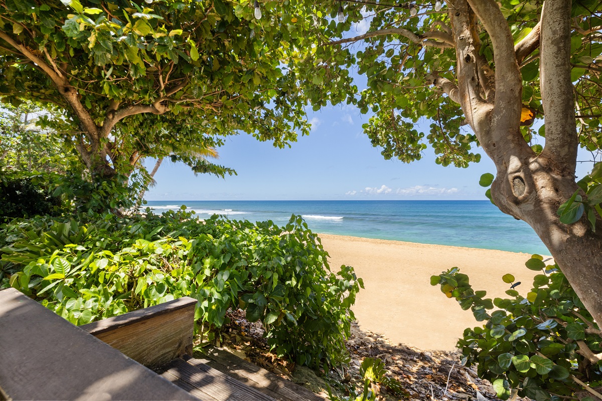 Steps away from the beach