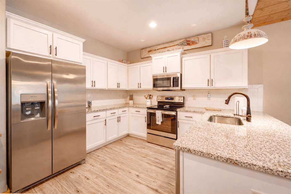 Fully stocked kitchen 