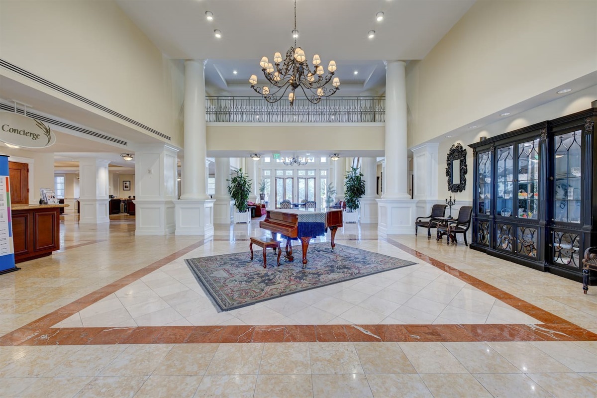 Lobby area as you enter The Grand complex.