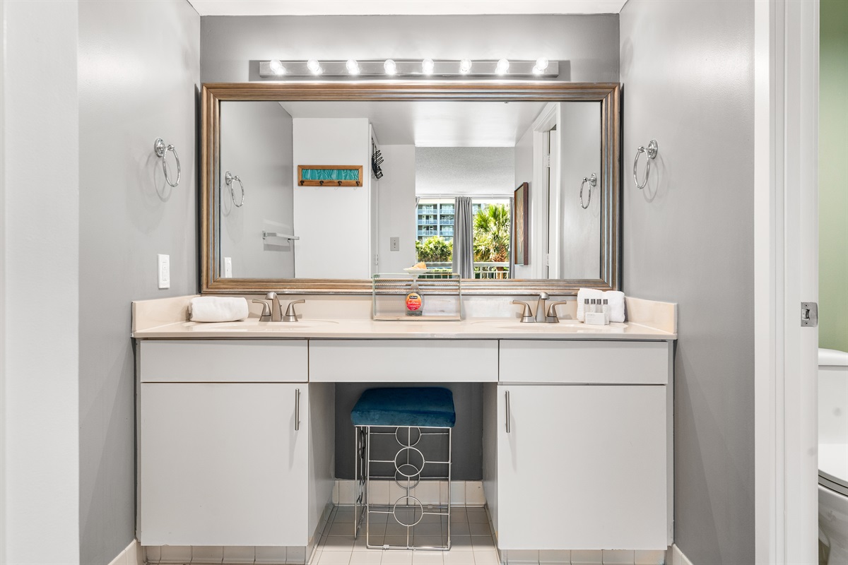 Main Bathroom with double sinks