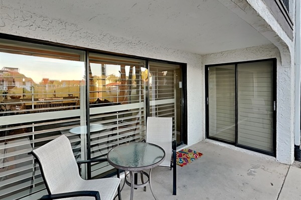 Patio right at the living area