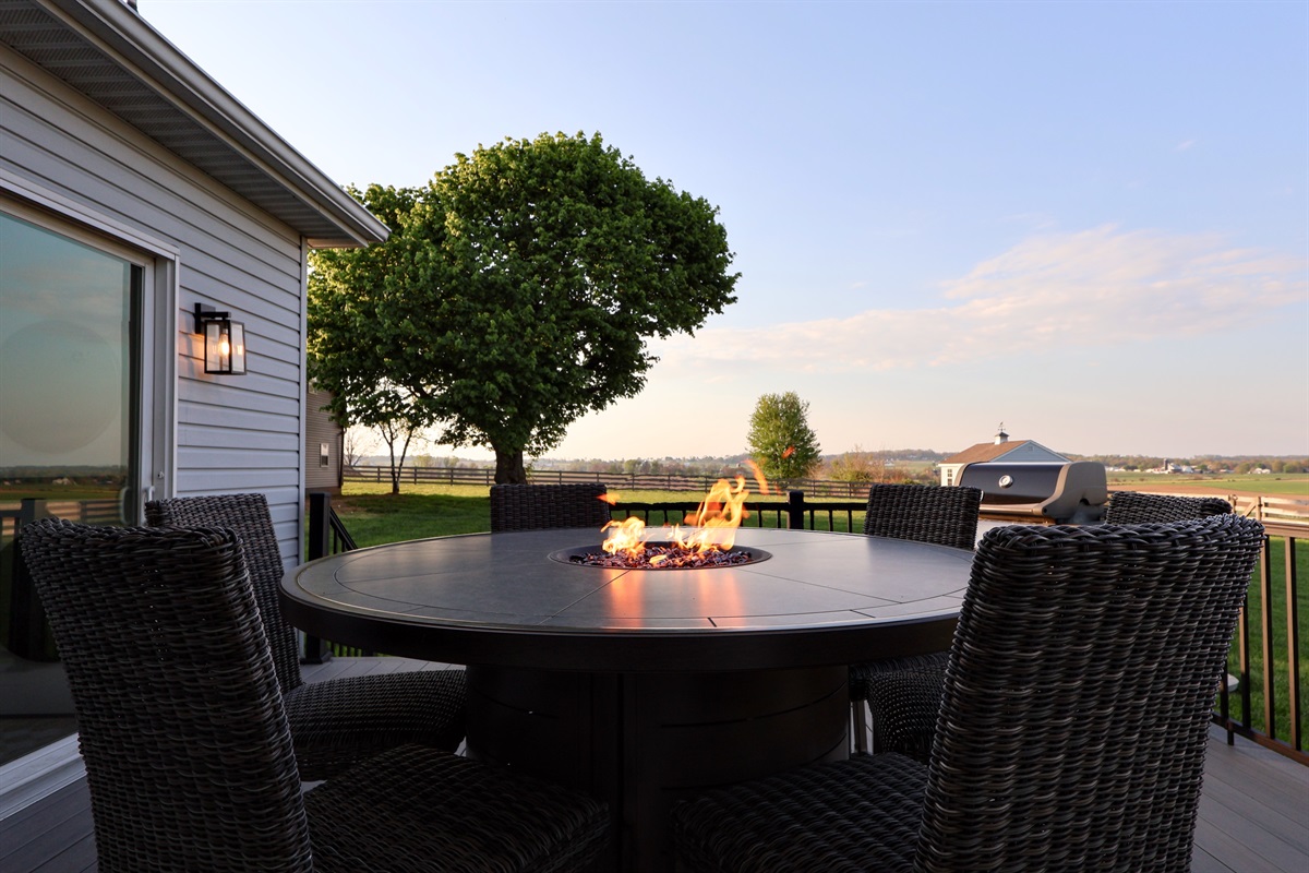 Gather on the back deck, enjoy a tabletop fire, and soak in the scenery