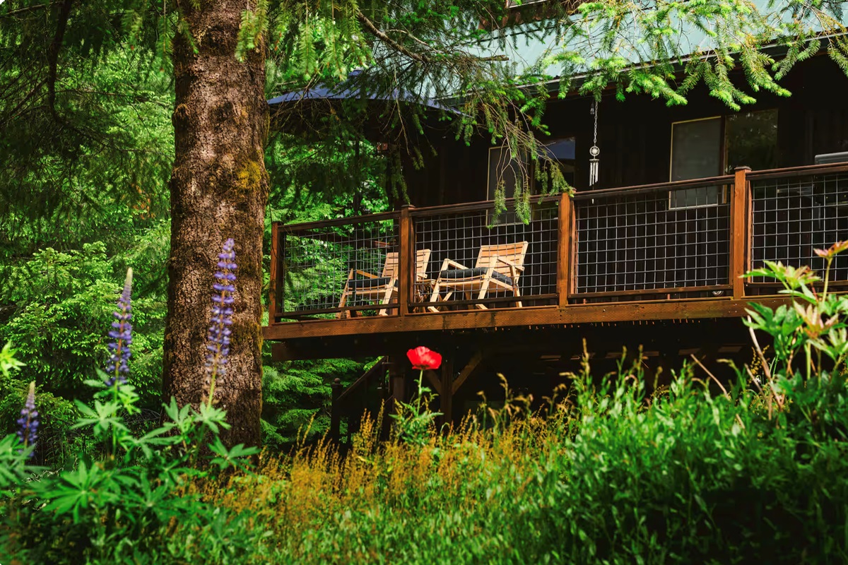 The deck is the perfect place for a game of cards, dinner with friends or just enjoying the surrounding beauty