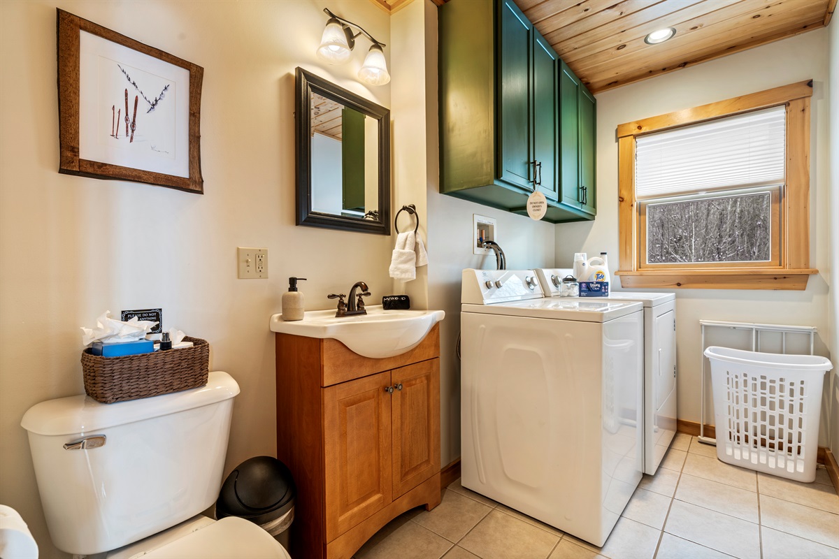 Washer and dryer available for hassle-free laundry during your visit.