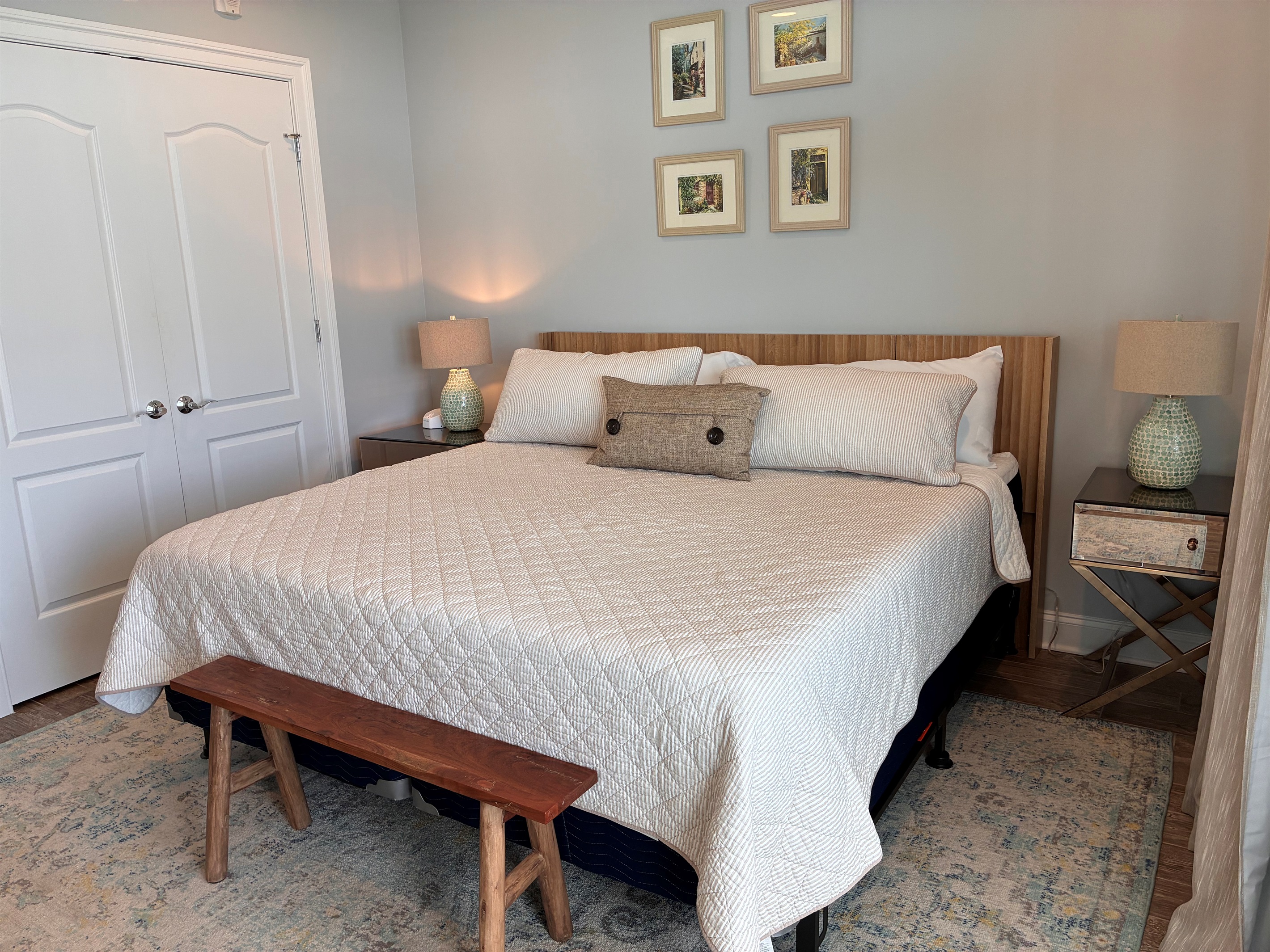 Bedroom 2 with King bed and access to balcony