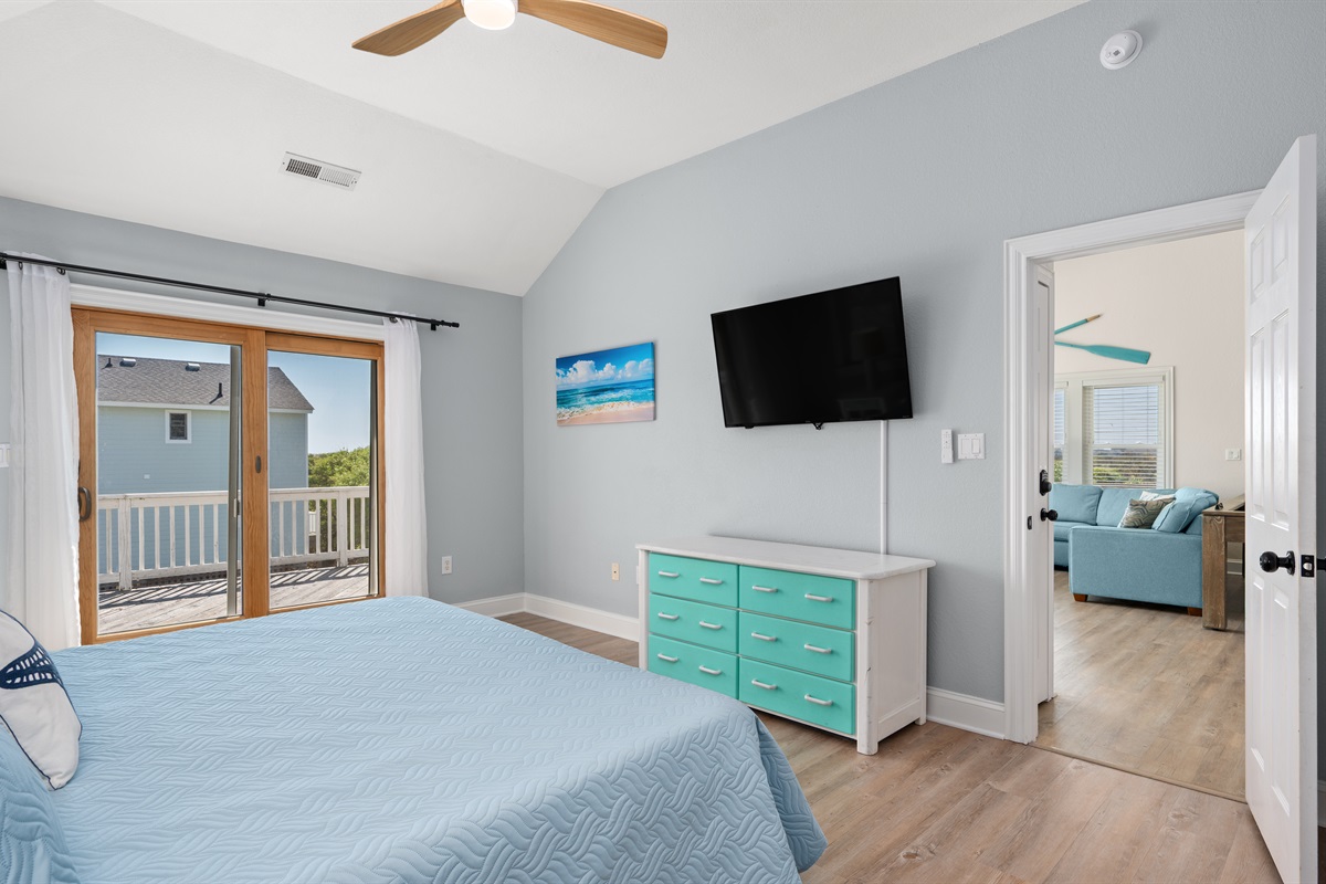 Direct top level deck access and your own smart TV