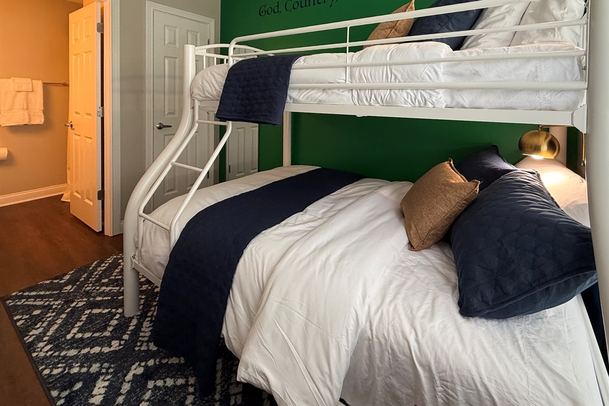 Twin over Full Bunk with Ensuite Bathroom in Lower Bedroom