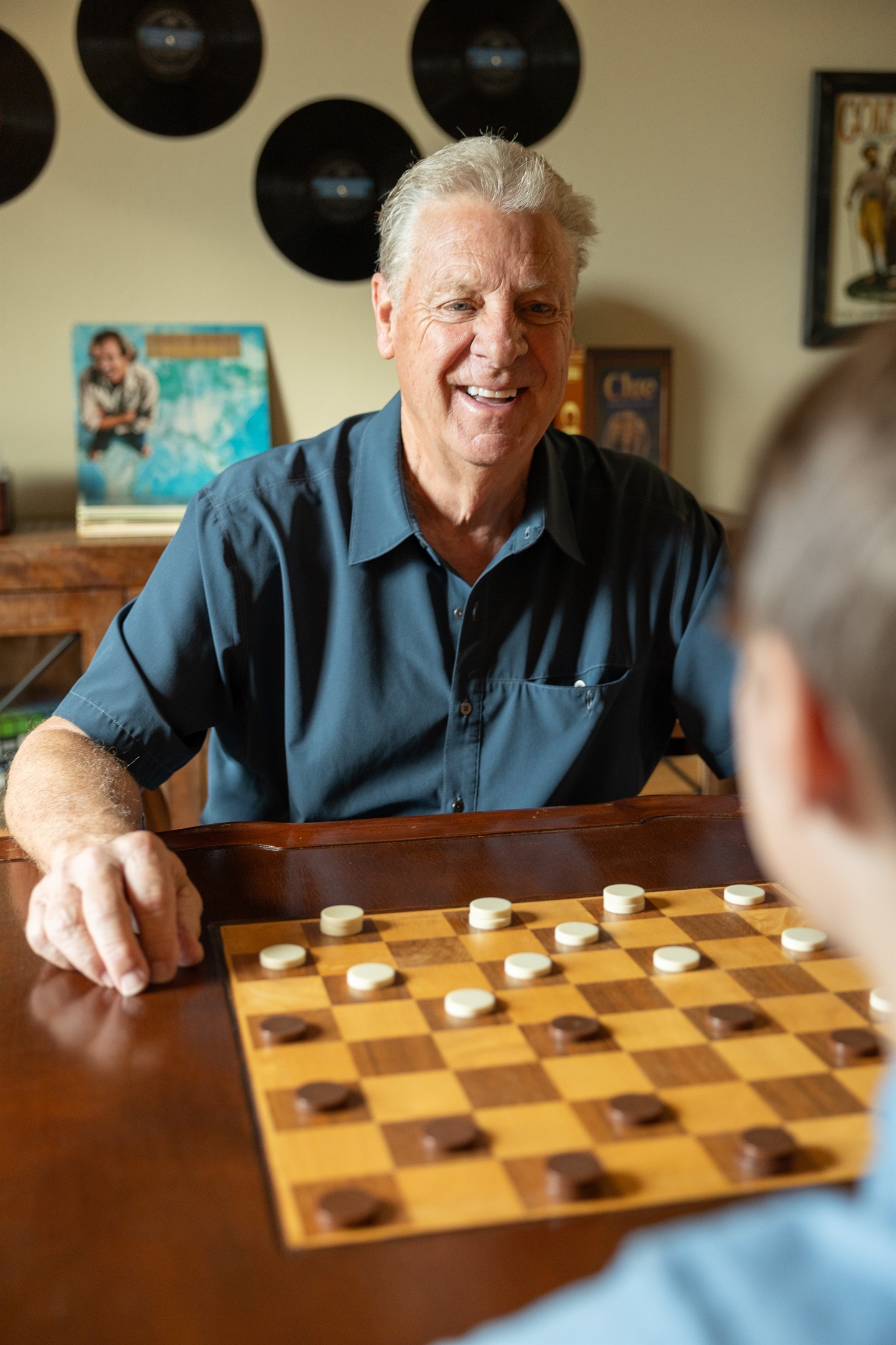 Flip the table top to play multiple games;checkers, backgammon etc.