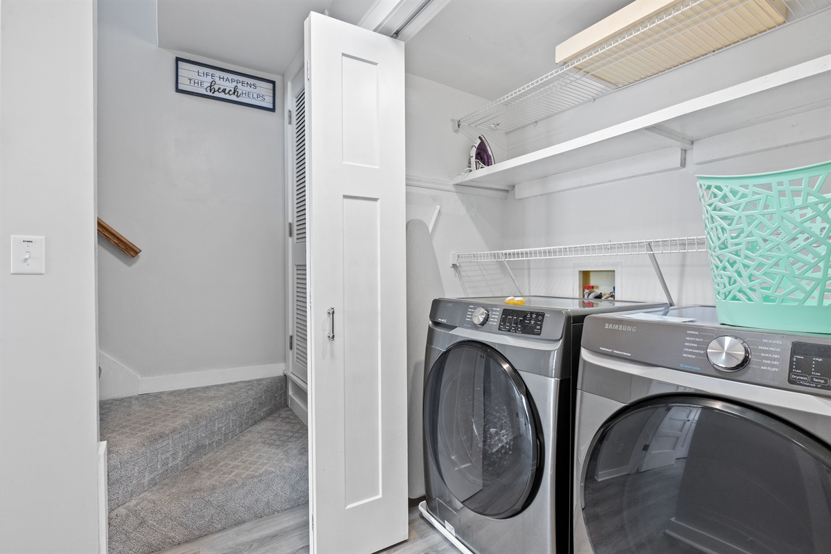 In-unit washer and dryer for added convenience during your stay