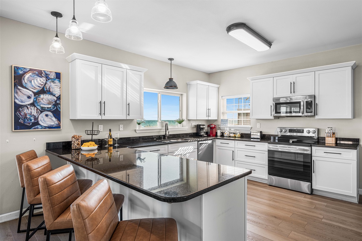 Kitchen w/ Gulf Views