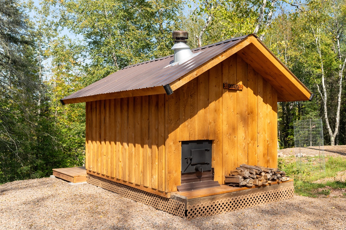Wood-fire Sauna, wood load door