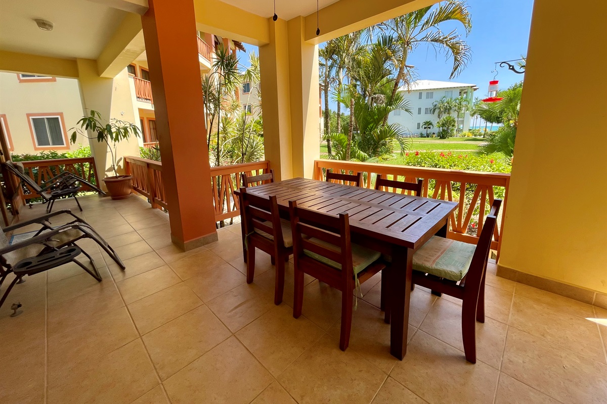 Patio with Garden View and Seating