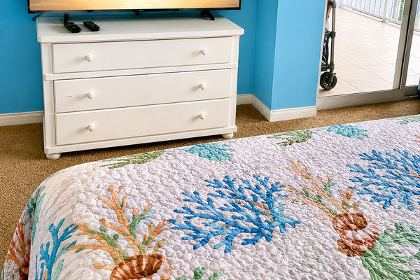 Master bedroom features a 55” Samsung smart tv
