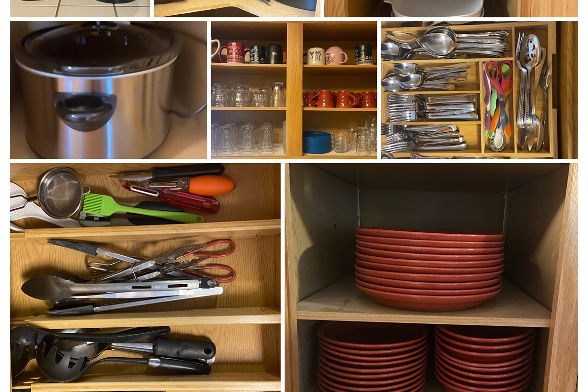 Some of the things you will find in the kitchen