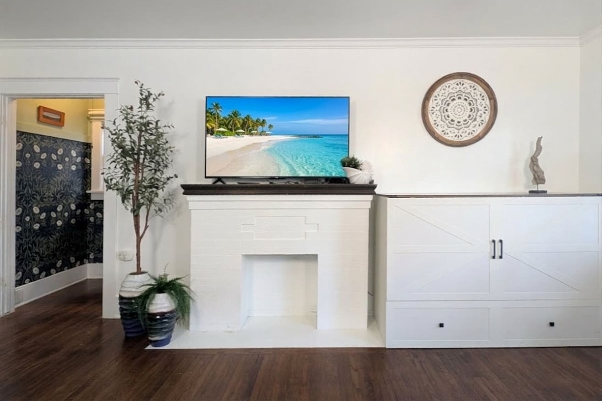Smart TV for movie nights and relaxing evenings.