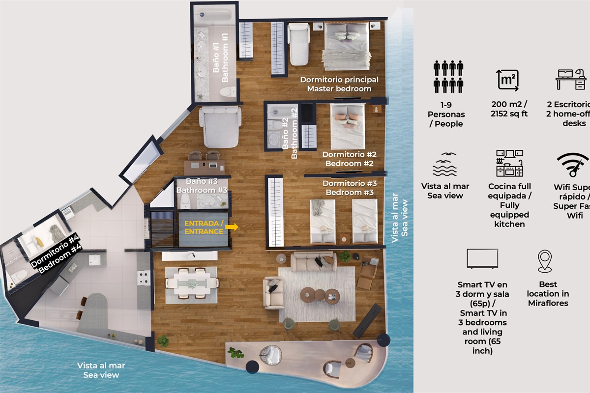 Floor plan / Plano del departamento