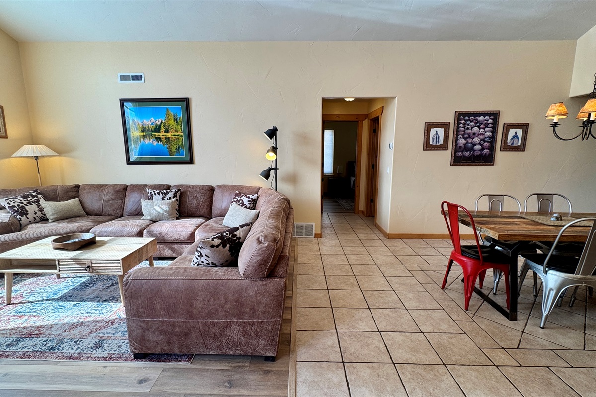 Open concept floor plan