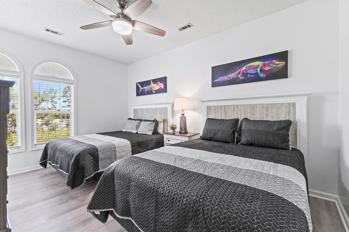 Two Queen Beds in Second Bedroom