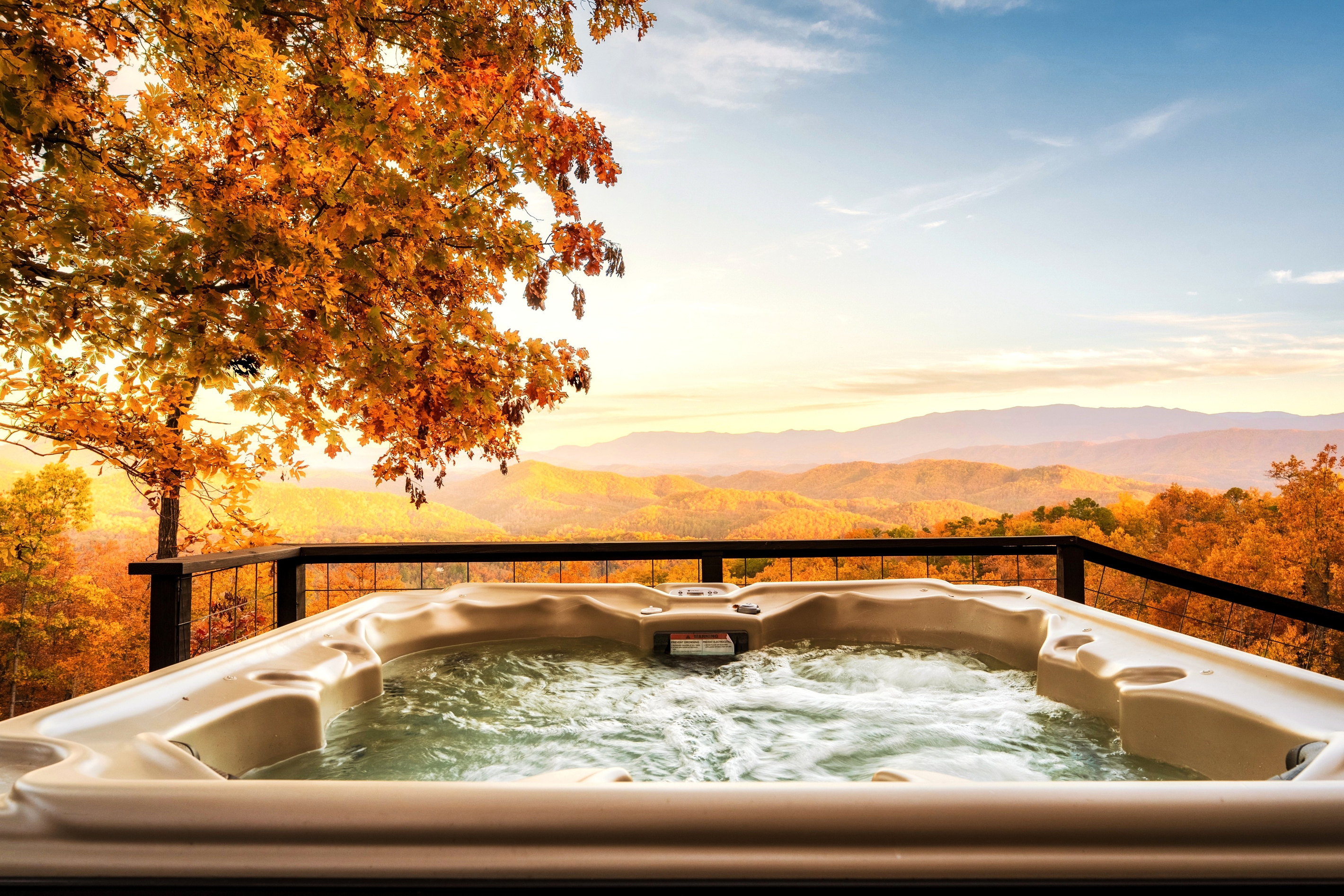 Ready for fall? Enjoy the hot tub with that sweeping long range mountain views. The only thing missing is you and your loved ones.