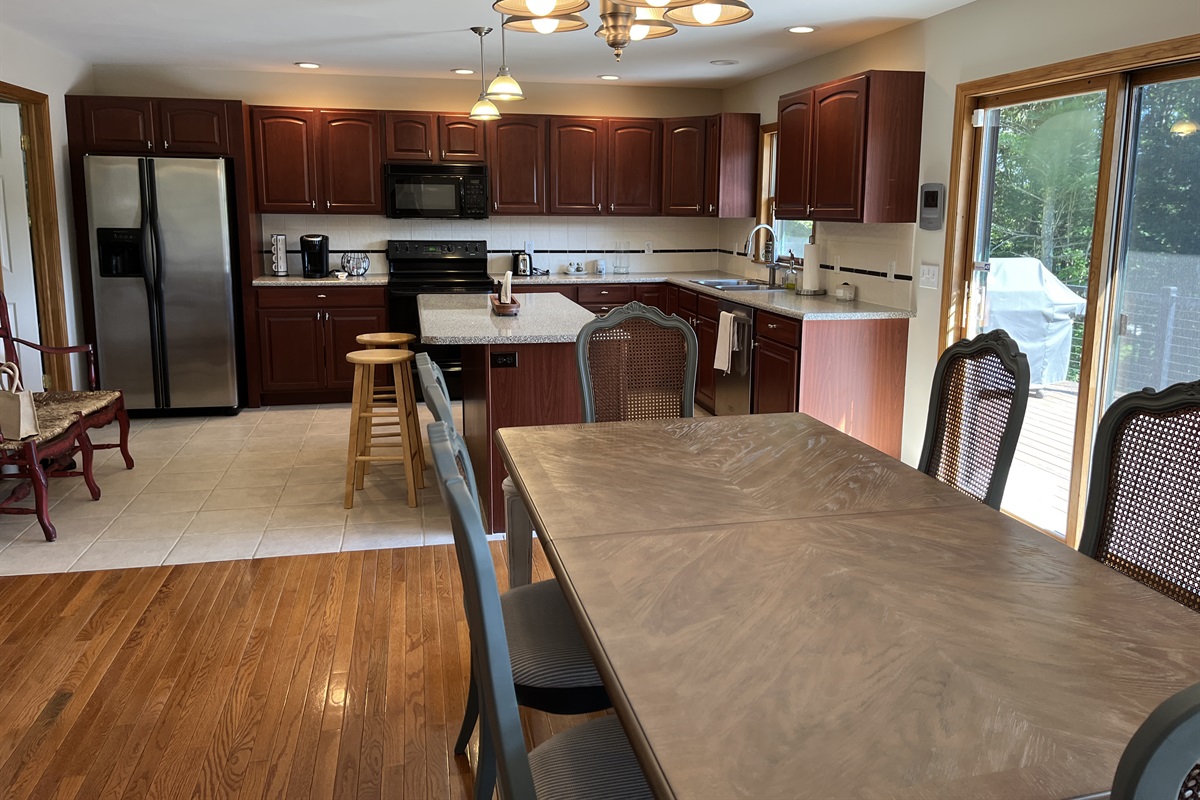 Dining into Kitchen with deck access