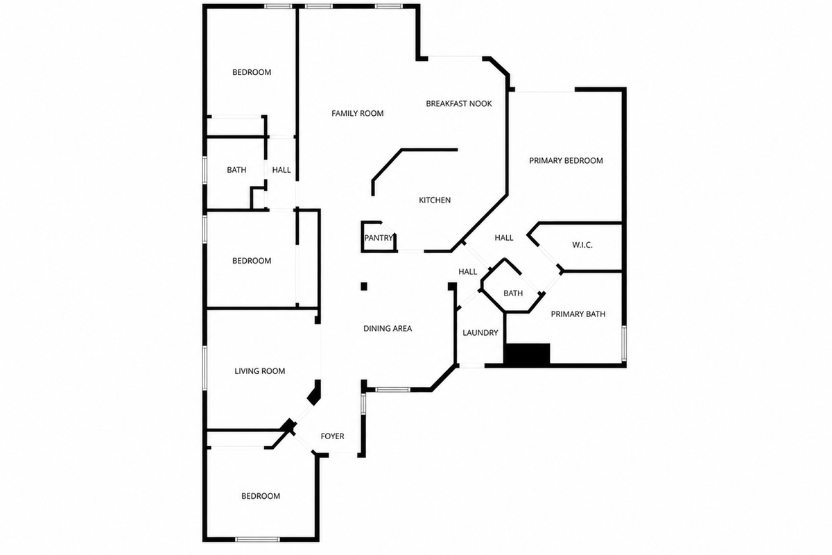 Pink House One Level Rambler