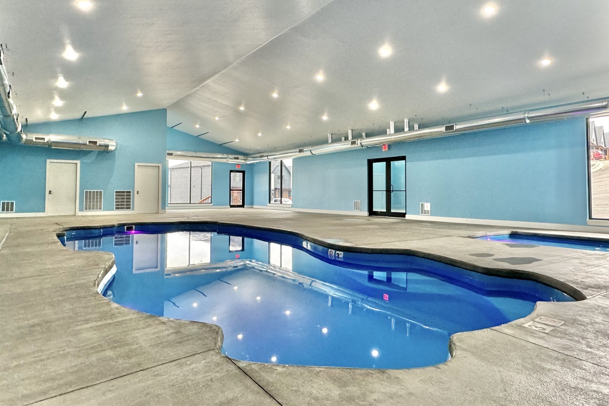 Heated indoor pool with children's wading pool.