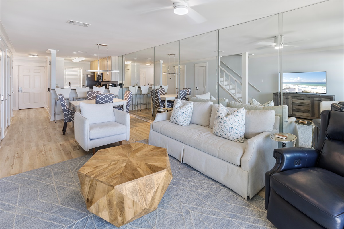 Gulf-Front Living Room
