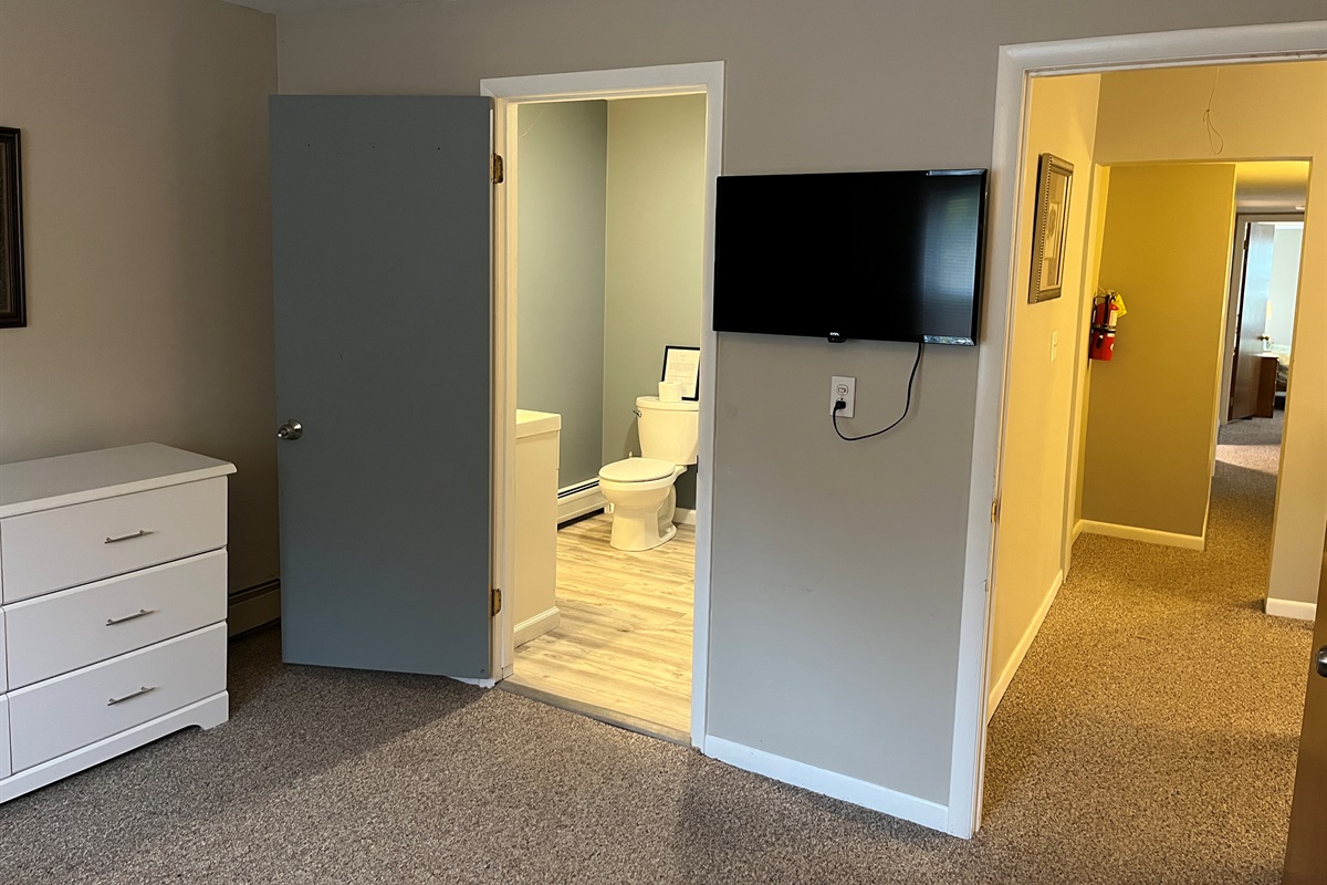 TV room in Family Suite with ensuite bath