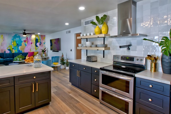 Fully-equipped kitchen makes preparing a gourmet meal easy