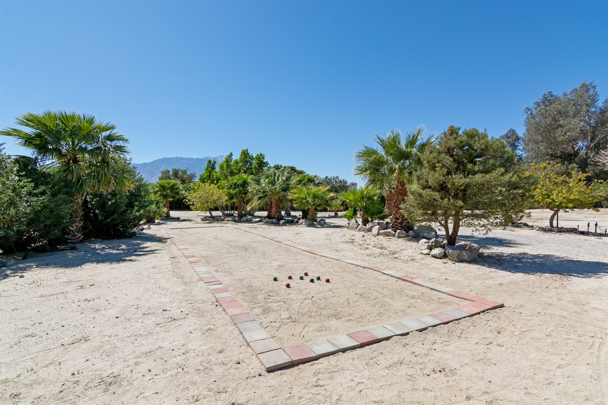 60 foot sand bocce ball court