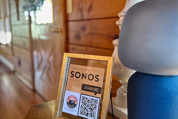 Immerse yourself in high-quality sound with our Sonos system!