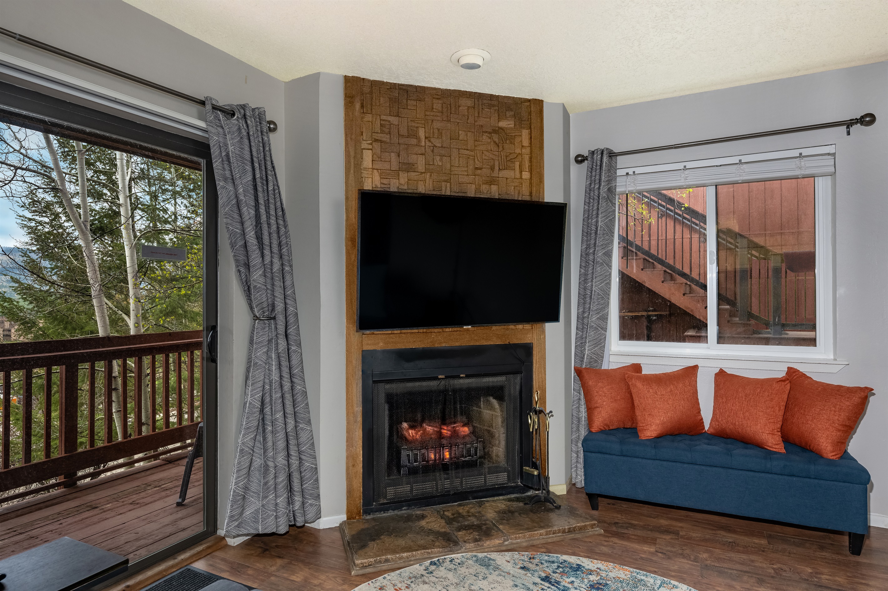 Living room with smart TV.