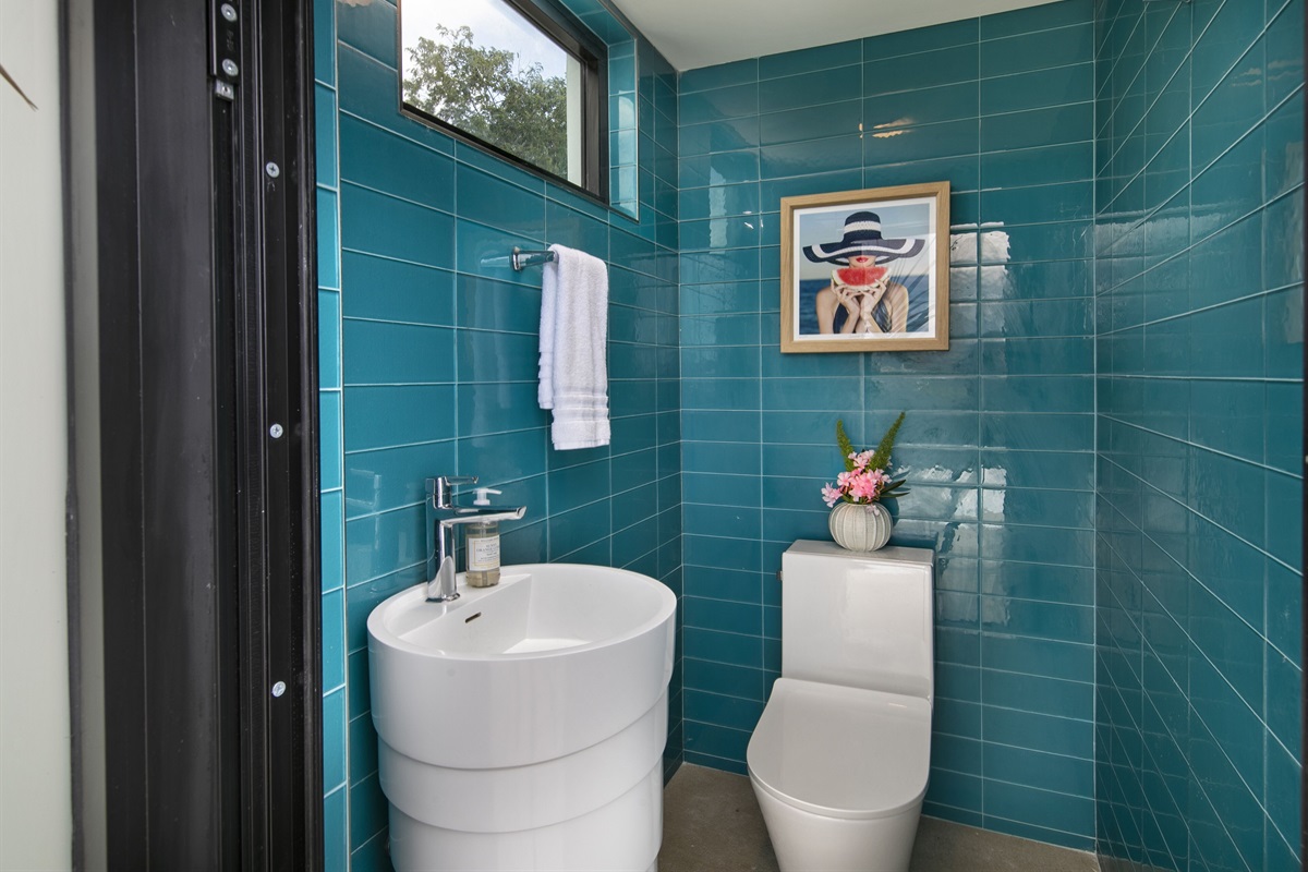 Half bath out by the pool 