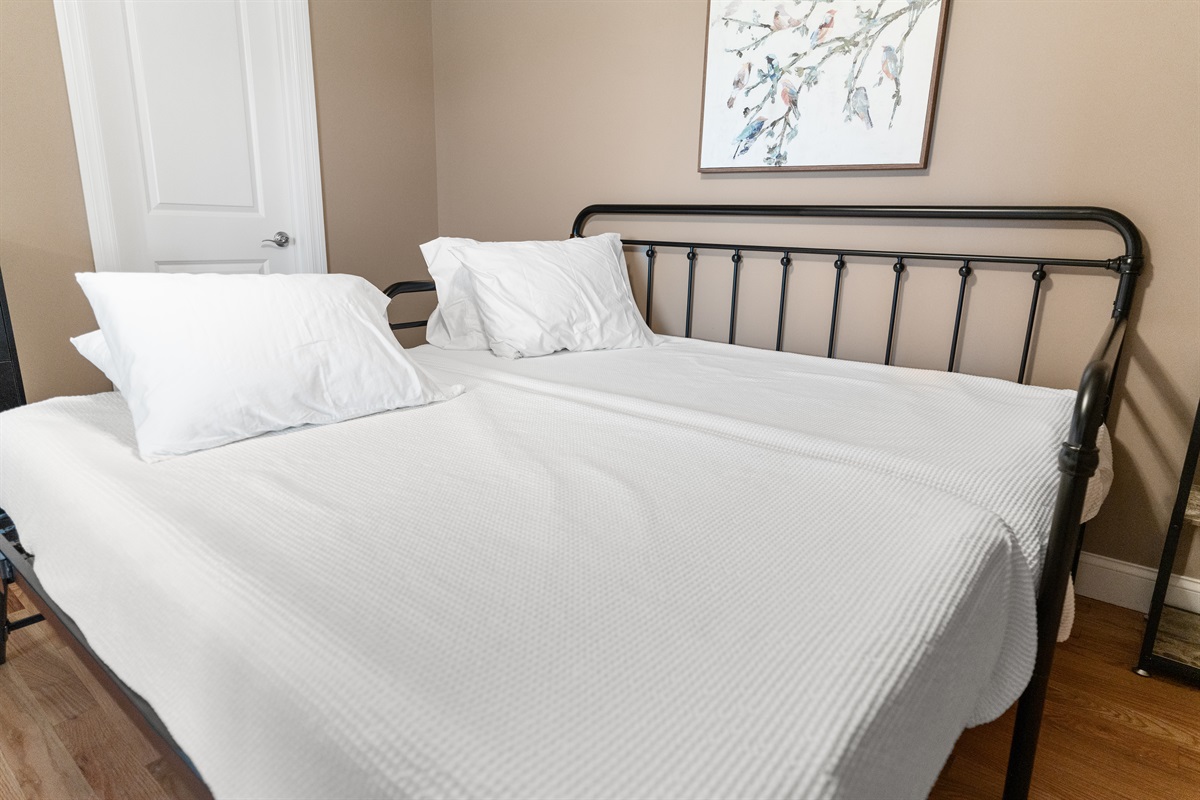 Perfect for siblings or friends. This twin room is both practical and charming.