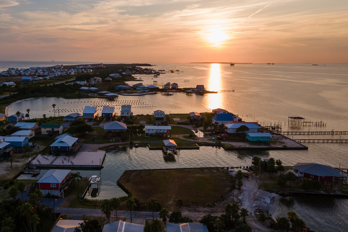 Sunset on bay