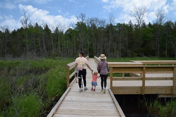 Many people don't know about this special board walk area. Our guidebook will tell you where to find it.