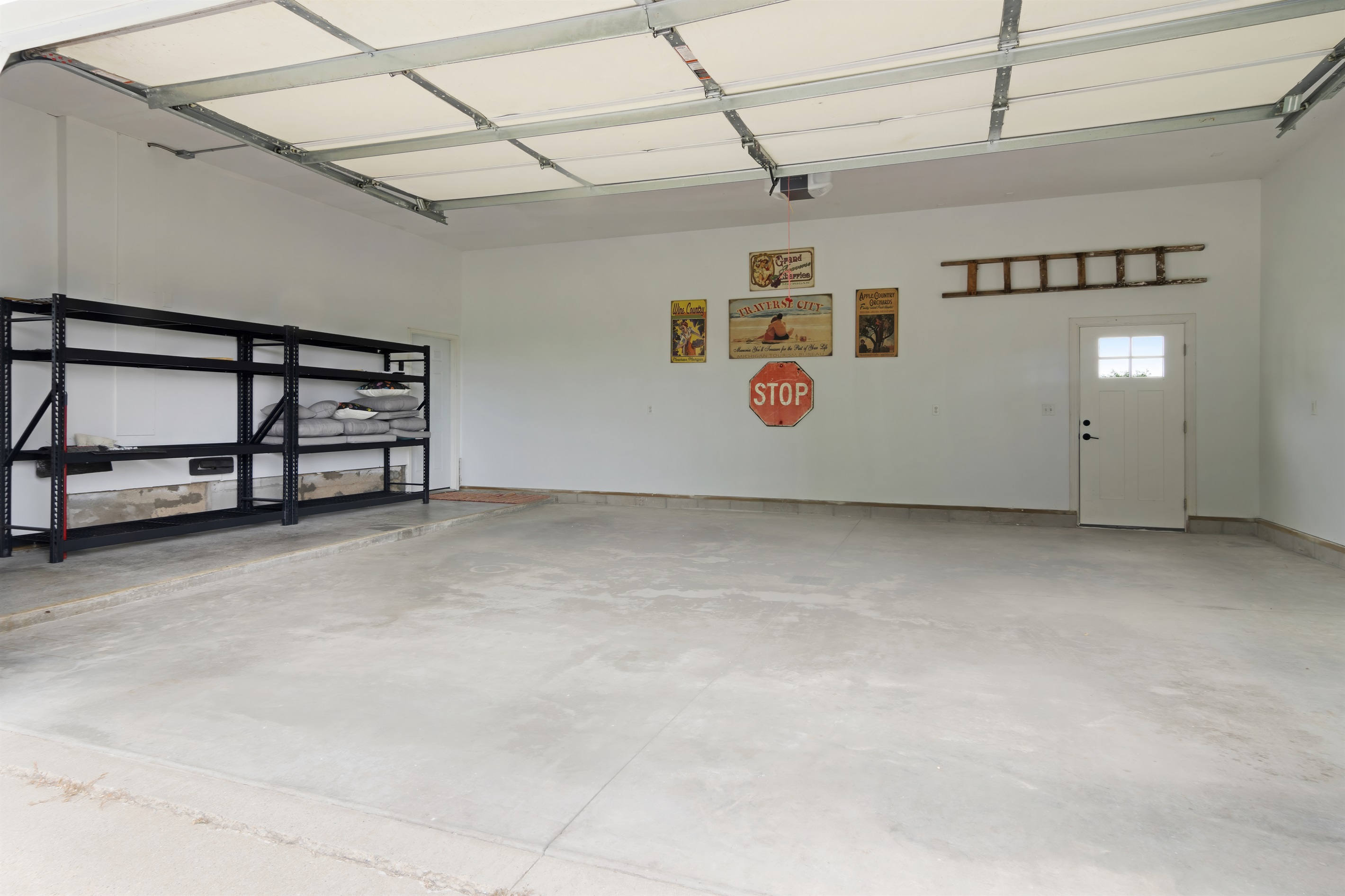 Spacious garage available for guest use.