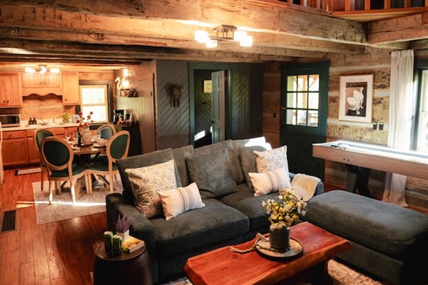 Kick back in the roomy living area, ideal for relaxing after a day of exploring.