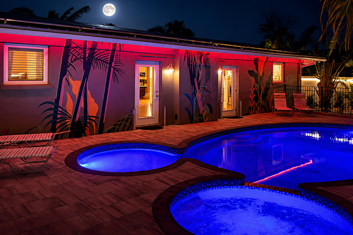 Large Heated Salt Water Pool and Spa at AMI Beach Lagoon