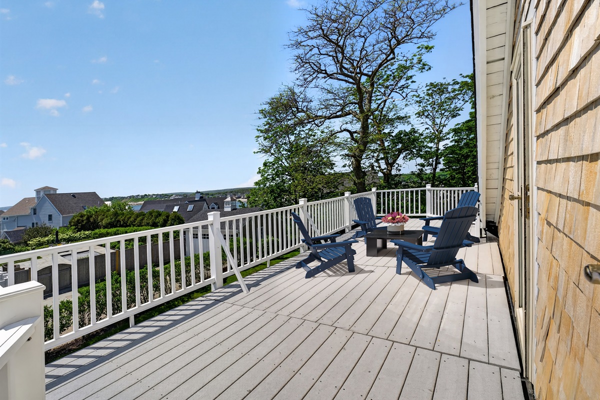 Outdoor seating ideal for open-air dining and relaxing in a comfortable, airy setting.