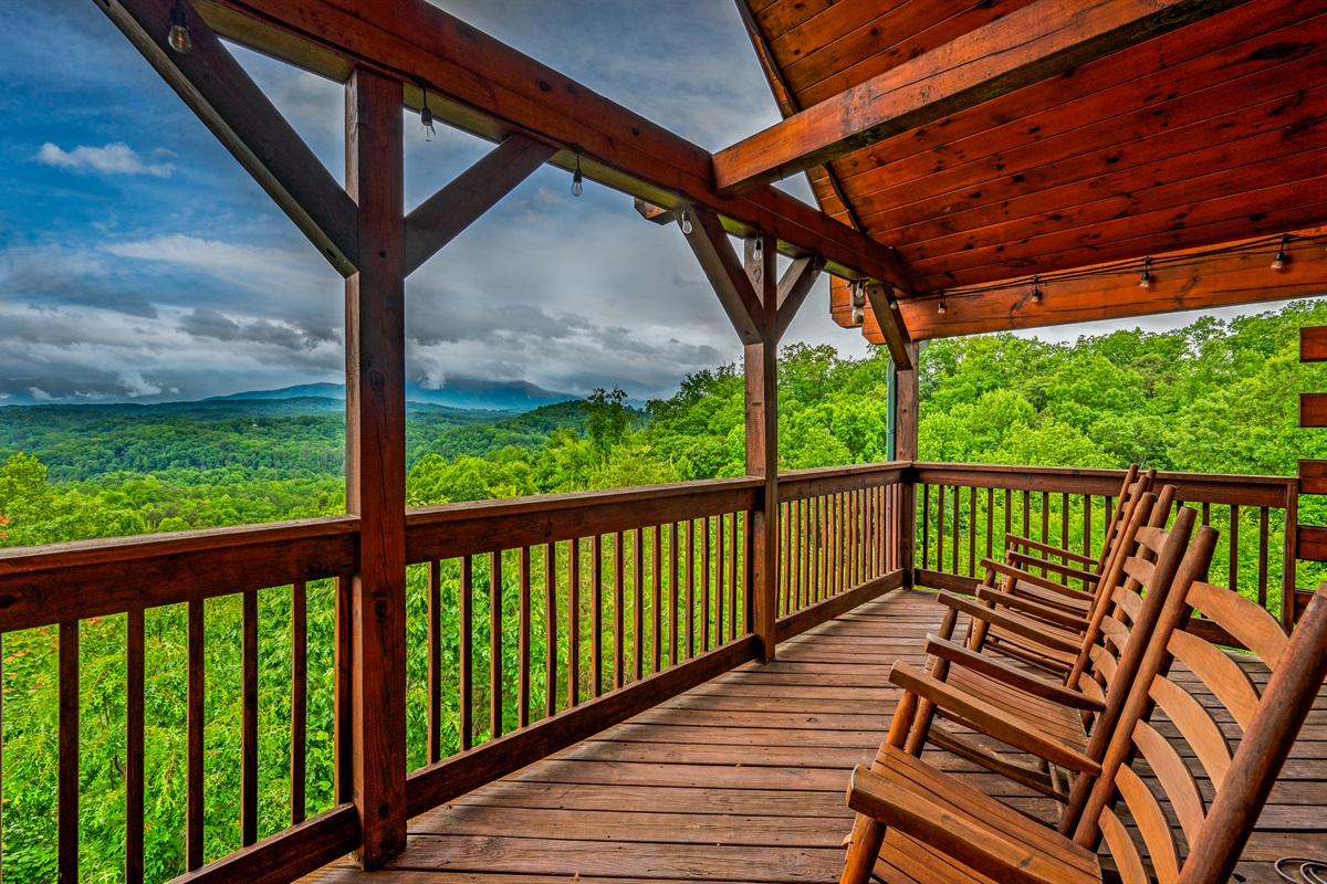 Morning coffee with a view that goes for miles