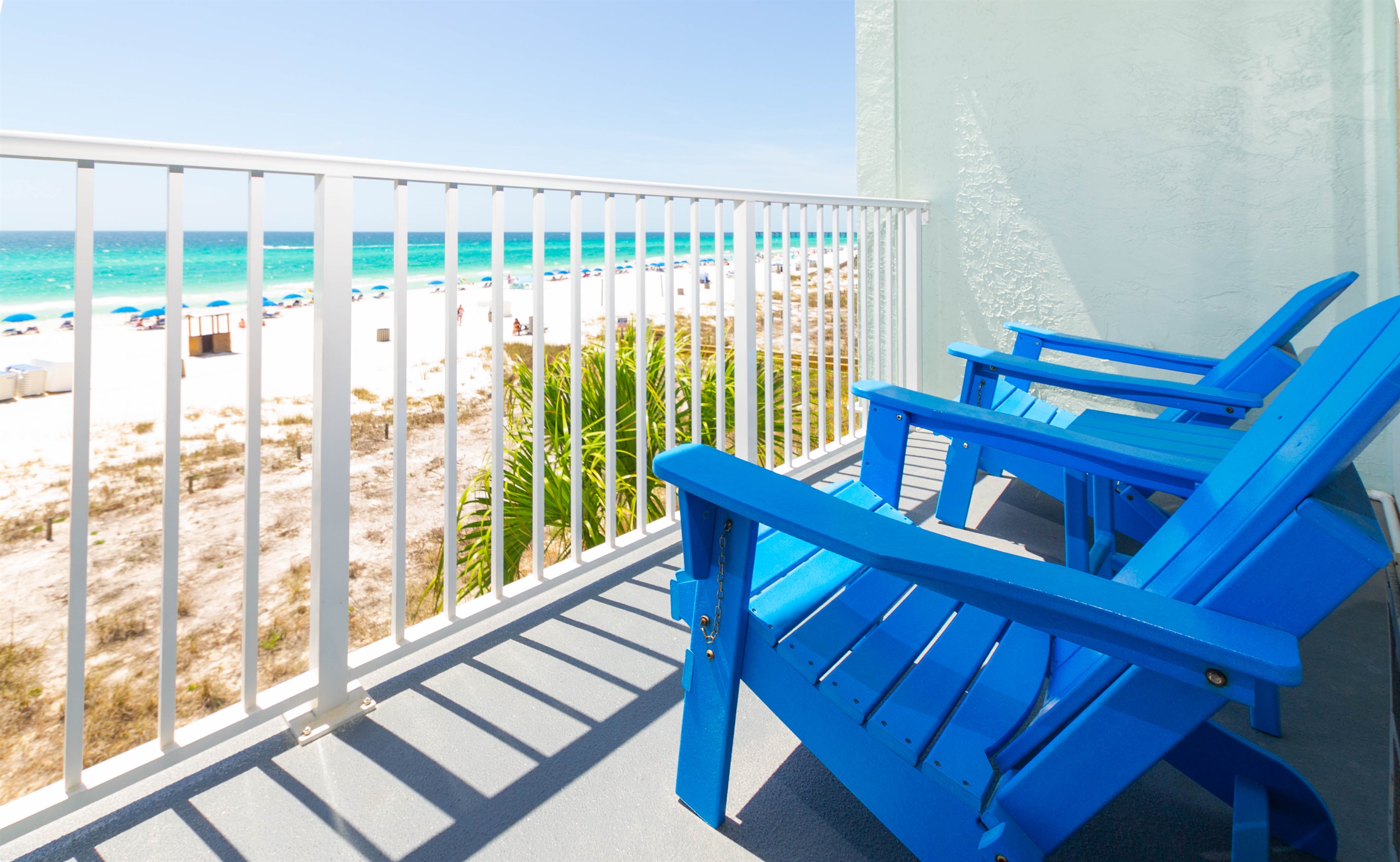 I could just sit here all day gazing at the natural beauty from your private balcony!